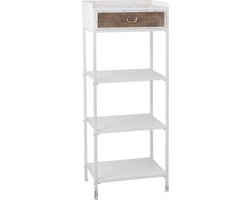 J-Line rek 1 Lade 3 Legplanken - metaal - wit
