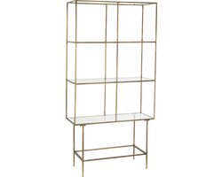 J-Line rek 3 Legplanken - metaal/glas - goud