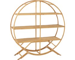 J-Line rek 3 Planken - rotan - naturel