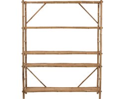 J-Line rek 5 Planken - bamboe - naturel