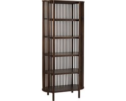 J-Line rek Conie 5 Planken Mango - hout - donkerbruin