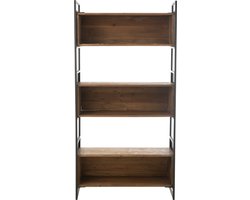 J-Line rek - hout/metaal - zwart/naturel - small