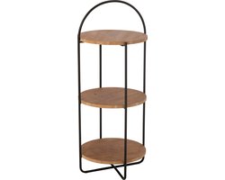 J-Line rek Mia - ijzer - naturel/zwart