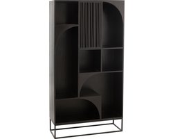 J-line - Rek Mode Mango Hout/mdf Zwart - 90x33x168cm