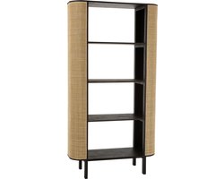 J-Line Rek Molly Exotiek Hout/Rotan Zwart