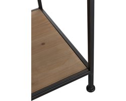J-Line rek Textiel - metaaal/hout - zwart/naturel