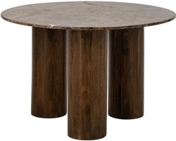J-Line Ronde eettafel - marmer - bruin
