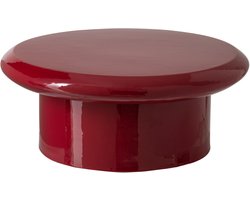 J-Line Ronde gelakte salontafel - metaal - rood