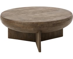 J-Line Ronde salontafel - mangohout - donkerbruin