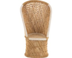 J-Line Rugsteun stoel voor volwassene - bamboe - naturel - woonaccessoires