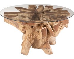 J-line - Salon Tafel Raoul Teak Hout Naturel Small - 83x90x45cm