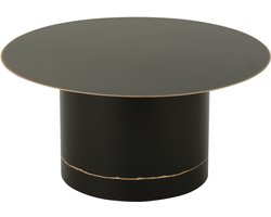 J-Line salontafel Cilinder Rond - ijzer - zwart/goud - large