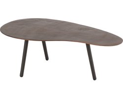 J-Line salontafel Druppel - aluminium/ijzer - bruin - small