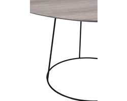 J-Line salontafel Ovaal Vervormd - ijzer - naturel/zwart - small