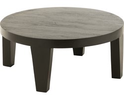 J-line - Salontafel Rond Mango Hout Matte Zwart - 80x80x34cm