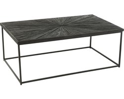 J-Line salontafel Shanil - hout/ijzer - zwart