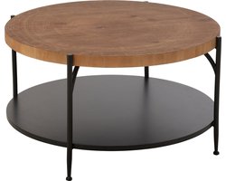 J-Line salontafel Voni - mdf/ijzer - zwart/naturel