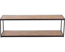 J-Line salontafel Zigzag Rechthoek - hout/metaal - naturel/zwart