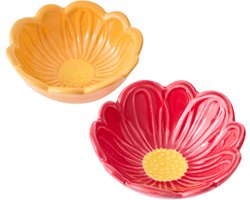 J-Line schaal Bloem - porselein - mix - small - doos van 2