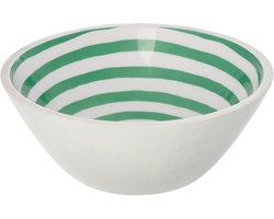 J-Line schaal - hout - groen/wit - large