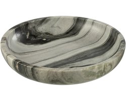 J-Line schaal Marmer - steen - zwart/grijs