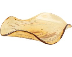 J-Line schaal Onregelmatig - glas - caramel