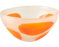 J-Line schaal Stippen - glas - oranje