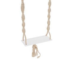 J-Line schommelstoel Boho - katoen/hout - beige