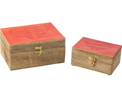 J-Line Set Van 2 Dozen Hart Mangohout Rood