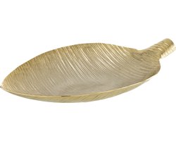 J-line - Set Van Twee Schaal Blad Aluminium Goud - 29x46x7cm
