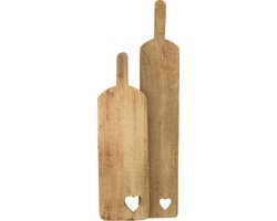 J-Line snijplank Rechthoek Hart - hout - large