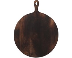 J-Line snijplank Rond - hout - donkerbruin - extra large