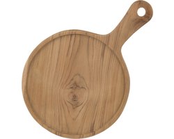 J-Line snijplank Rond - hout - naturel - medium