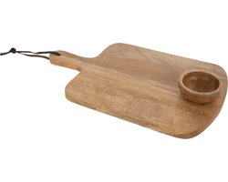 J-Line Snijplank+Kom Mango Hout Naturel