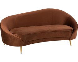 J-Line sofa Elisabeth - textiel/metaal - bruin