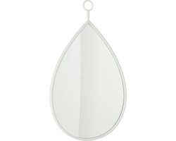 J-Line spiegel Drop - glas - wit - large - 45 x 74.5 cm