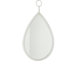 J-Line spiegel Drop - glas - wit - small - 30.5 x 53.5 cm