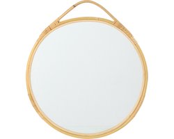 J-Line spiegel Jordan Rond - glas - naturel
