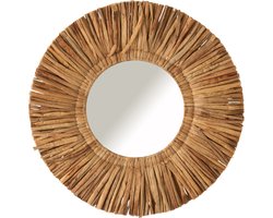 J-Line spiegel Maurice Rond - jute - bruin - small - Ø 64 cm