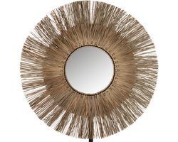 J-Line spiegel Mendi Rond - gras - naturel - large - Ø 110 cm