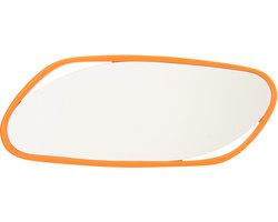 J-Line spiegel Onregelmatig - polyresin - hout - oranje