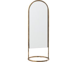 J-line - Spiegel Op Voet Daisy Ijzer/glas Goud - 16.5x16.5x45cm