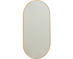 J-Line spiegel Ovaal Grale - glas/metaal - goud - 50 x 100 cm