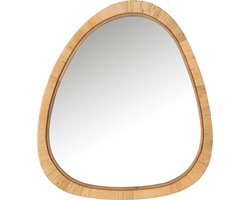 J-Line spiegel Paille - jute/glas - naturel - large - 60 x 66 cm