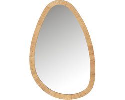 J-Line spiegel Paille - jute/glas - naturel - medium - 46 x 70 cm