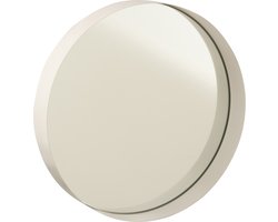J-Line spiegel Rond Boord - metaal - wit - small - Ø 30 cm
