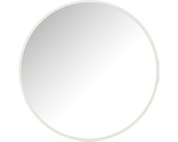 J-Line spiegel Rond - glas/metaal - wit - small - Ø 40 cm