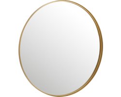J-Line spiegel Rond Hoge Rand - metaal/glas - goud - large - Ø 110 cm