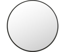 J-Line spiegel Rond - metaal - zwart - extra large - Ø 110 cm