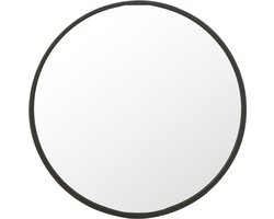 J-Line spiegel Rond - metaal - zwart - medium - Ø 50 cm